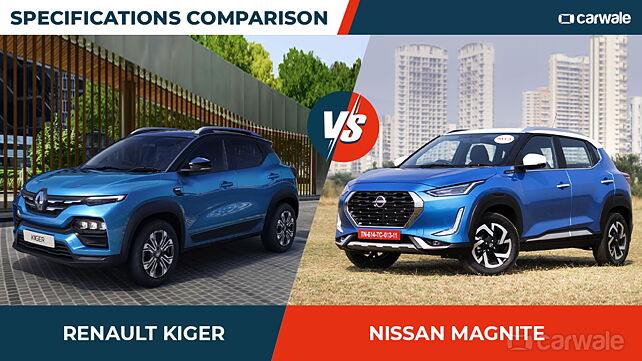 Renault Kiger vs Nissan Magnite - Specs Comparison