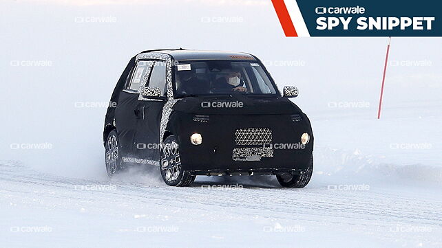 India-bound Hyundai AX1 micro-SUV spied testing in the snow