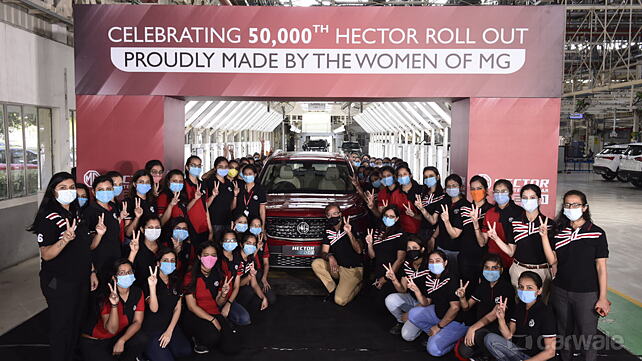 MG Hector 50,000th unit manufactured by all-women crew