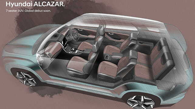 Hyundai Alcazar design sketches revealed: Expected feature highlights
