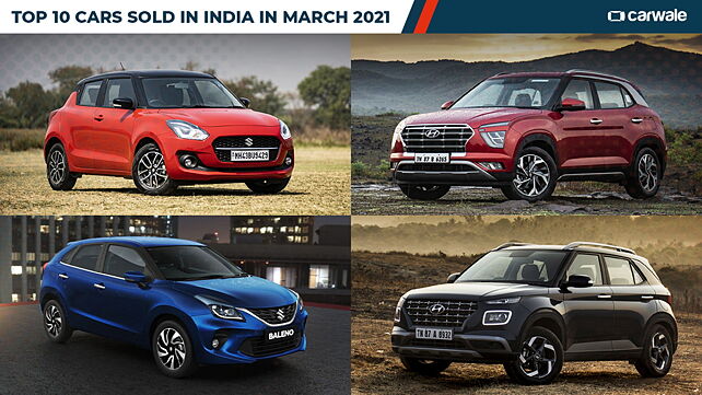 Top 10 cars sold in India in March 2021
