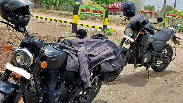 Royal Enfield Hunter 350 spotted again; accompanied by Himalayan