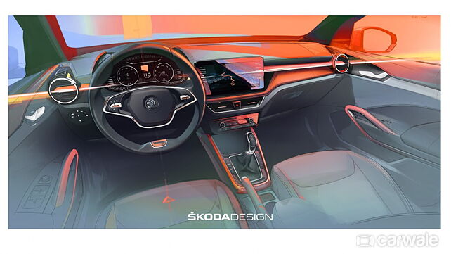 New-gen Skoda Fabia interior design sketch revealed