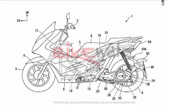 Honda PCX 125 Left Side View Honda PCX 125 Left Side View
