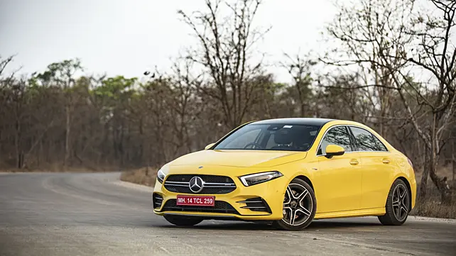 Mercedes-Benz AMG A35 Limousine Left Front Three Quarter Mercedes-Benz AMG A35 Limousine Left Front Three Quarter