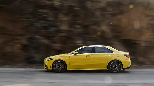 Mercedes-Benz AMG A35 Limousine Left Side View Mercedes-Benz AMG A35 Limousine Left Side View