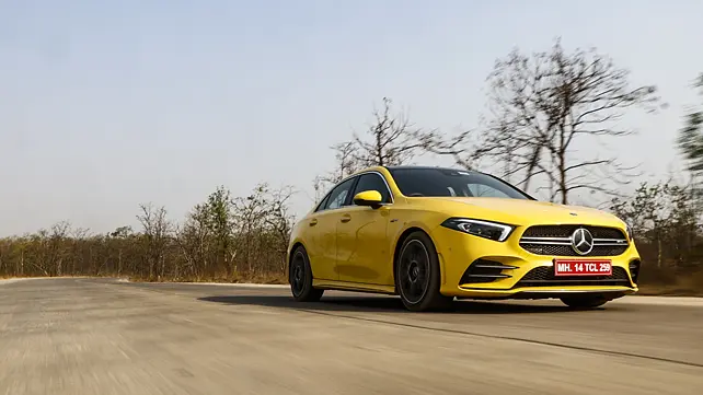 Mercedes-Benz AMG A35 Limousine Right Front Three Quarter Mercedes-Benz AMG A35 Limousine Right Front Three Quarter