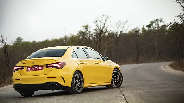 Mercedes-Benz AMG A35 Limousine Right Rear Three Quarter Mercedes-Benz AMG A35 Limousine Right Rear Three Quarter