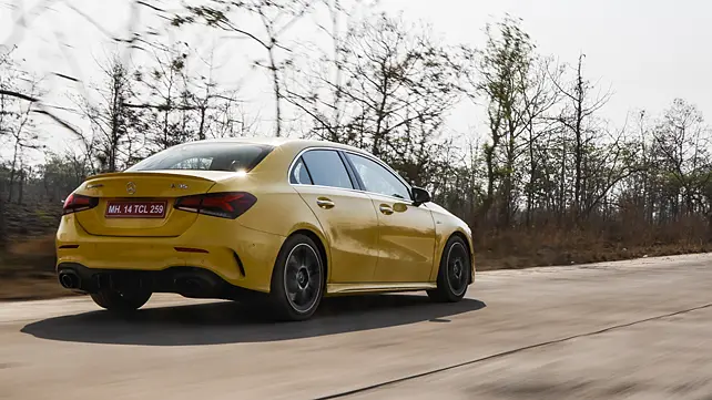 Mercedes-Benz AMG A35 Limousine Right Rear Three Quarter Mercedes-Benz AMG A35 Limousine Right Rear Three Quarter