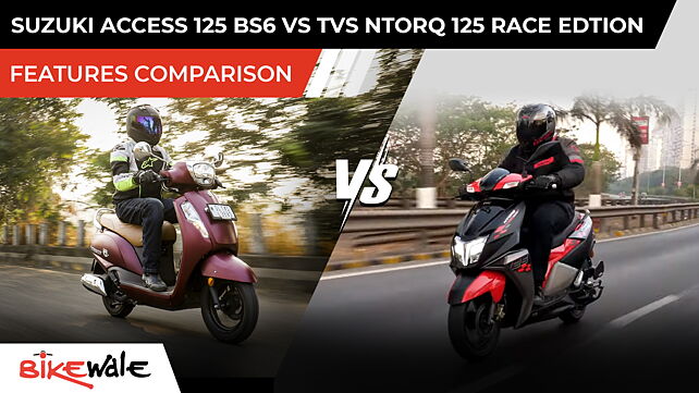 Suzuki Access 125 BS6 vs TVS Ntorq 125 Race Edition- Specs and Features Comparison