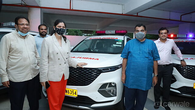 MG Motor India donates eight more Hector ambulances in Nagpur for healthcare services