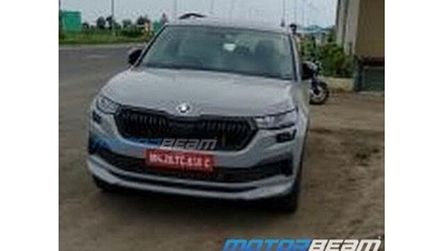 BS6 Skoda Kodiaq facelift spied undisguised in India ahead of launch