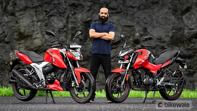 TVS Apache RTR 160 4V Left Front Three Quarter TVS Apache RTR 160 4V Left Front Three Quarter