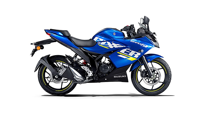 Gixxer 150 store blue colour