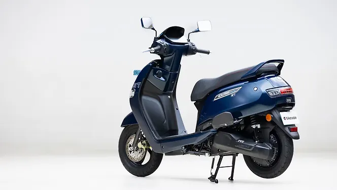 TVS iQube Left Rear Three Quarter