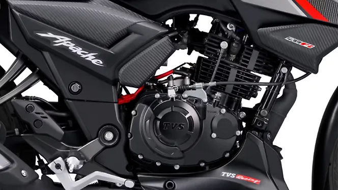 TVS Apache RTR 160 Engine From Right