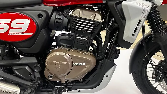 Yezdi Scrambler Engine From Right