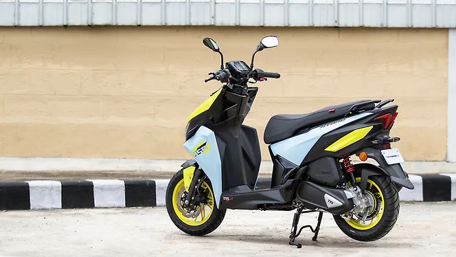 TVS Ntorq 150 Left Rear Three Quarter