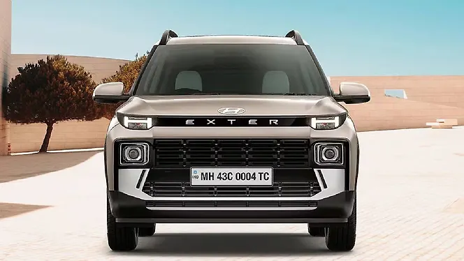 हुंडई एक्सटर सामने का दृश्य