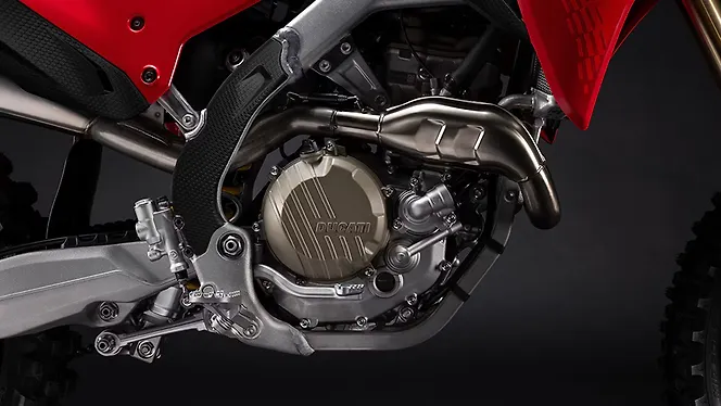 Ducati Desmo450 MX Engine From Right