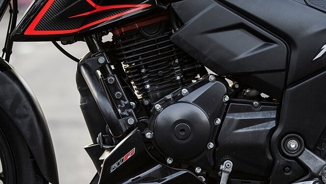 TVS Apache RTR 200 4V Engine From Left